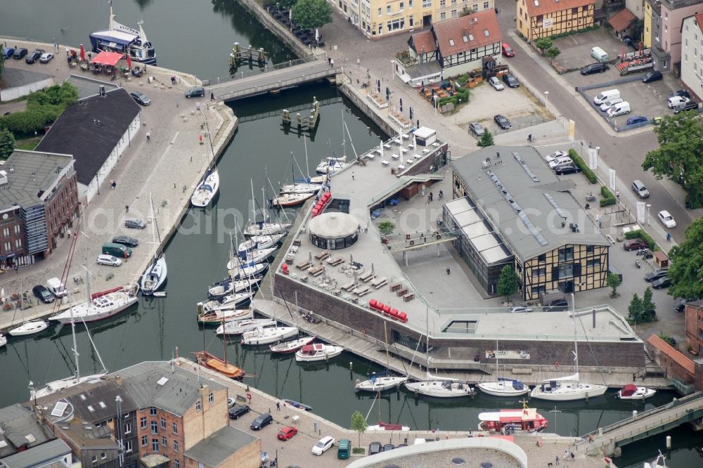 Stralsund from above - Harbor island in Stralsund in Mecklenburg - Western Pomerania