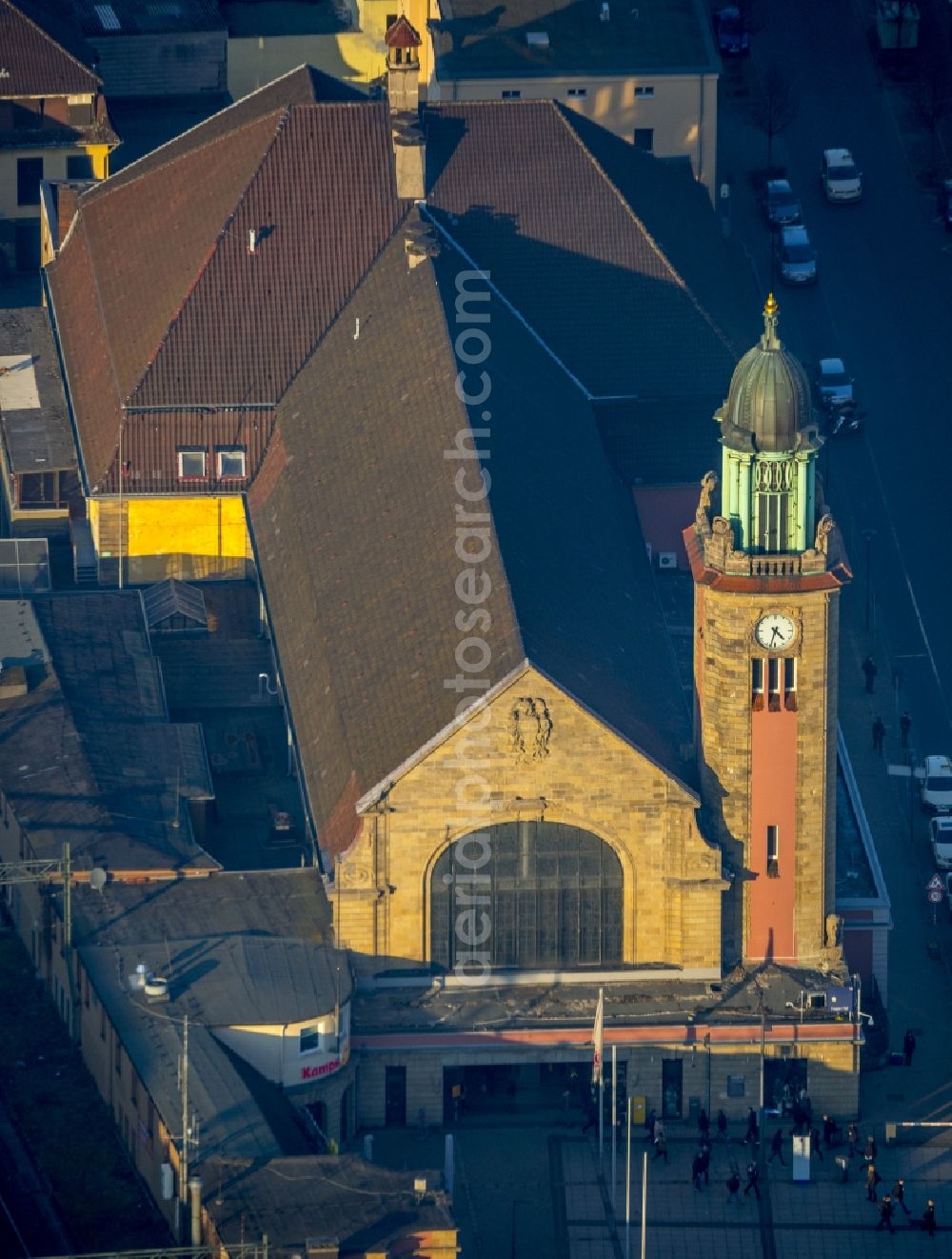 Aerial photograph Hagen - Hagen Central train station in North Rhine-Westphalia, Germany