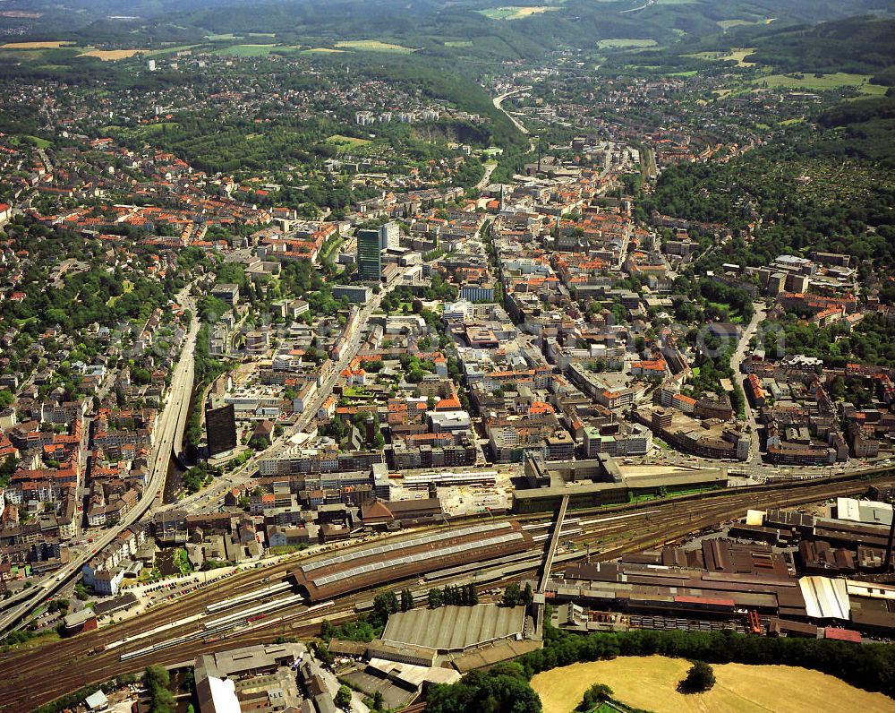 Aerial image Hagen - Die Stadt Hagen in Nordrhein-Westfalen bildet die Grenze zum Sauerland. The city Hagen is the border to Sauerland in North Rhine-Westphalian.