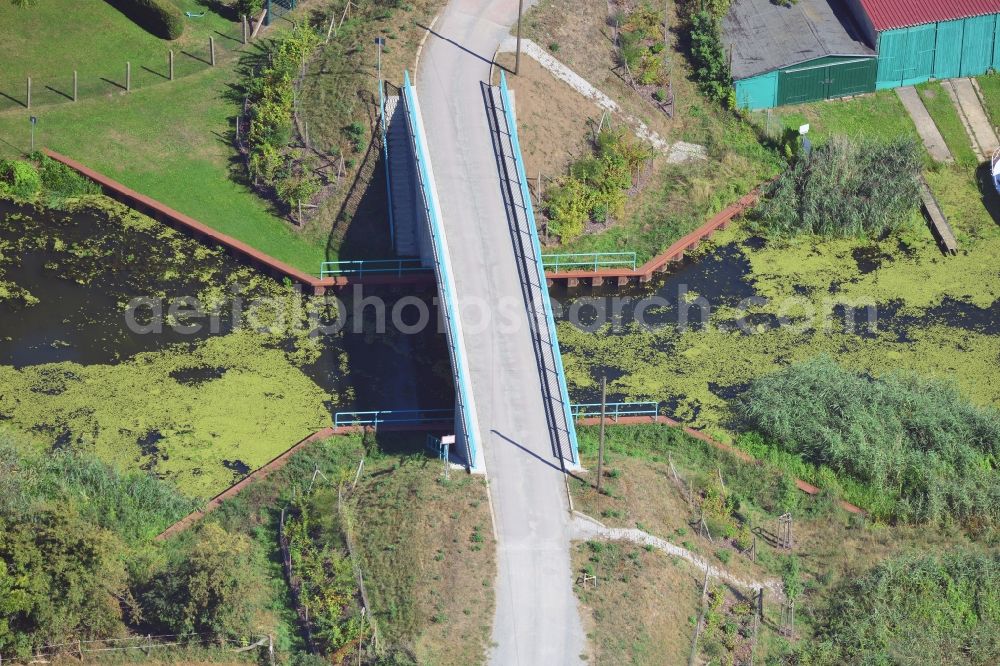 Aerial photograph Genthin - The Hagen bridge over the Old Altenplathow Canal in the state Saxony-Anhalt