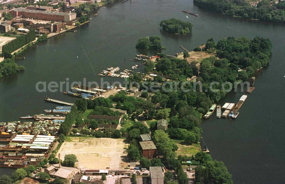 Aerial image Berlin - Friedrichshain - Halbinsel Alt-Stralau.