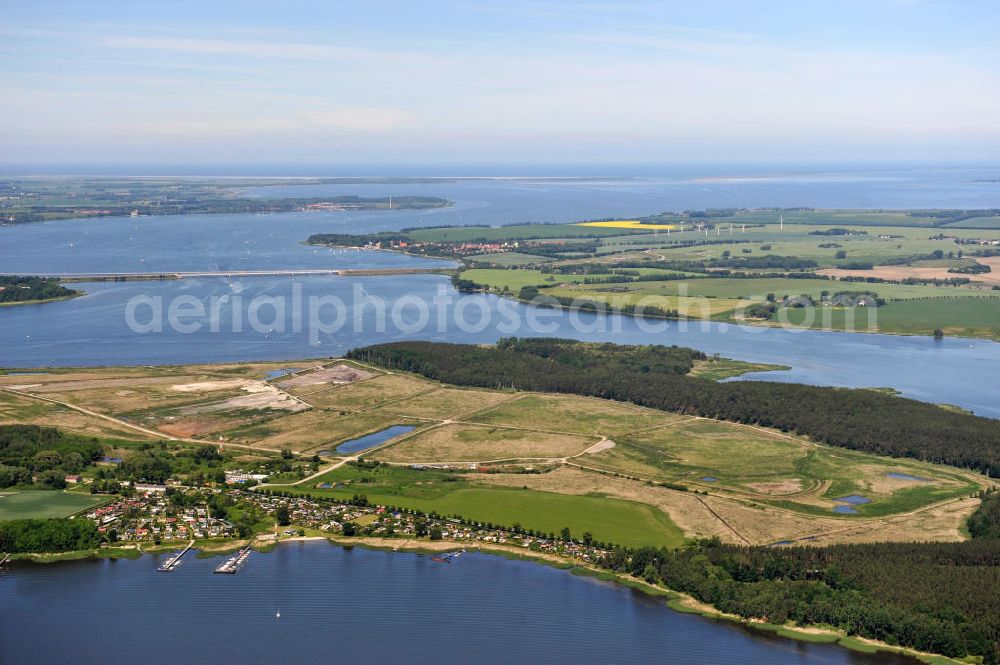 Aerial image Drigge - Die Halbinsel Drigge befindet sich zwischen der Niederung der Melow und der Küste zum Strelasund in Mecklenburg-Vorpommern. The paninsula Drigge in Mecklenburg-Western Pomerania.