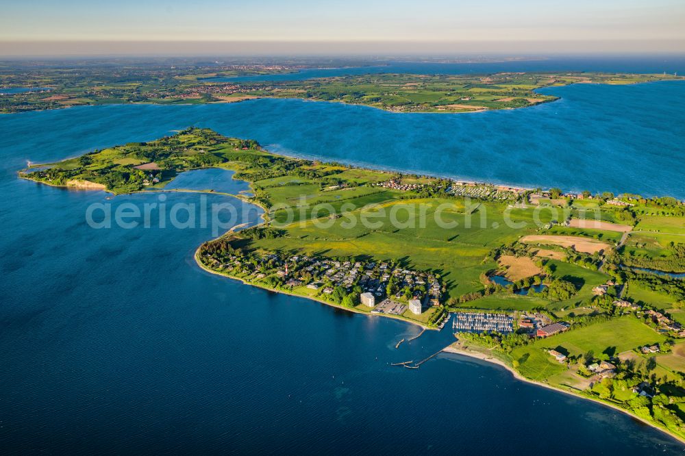 Glücksburg from above - Peninsula Holnis in the Flensburg Fjord in Gluecksburg in the state Schleswig-Holstein, Germany