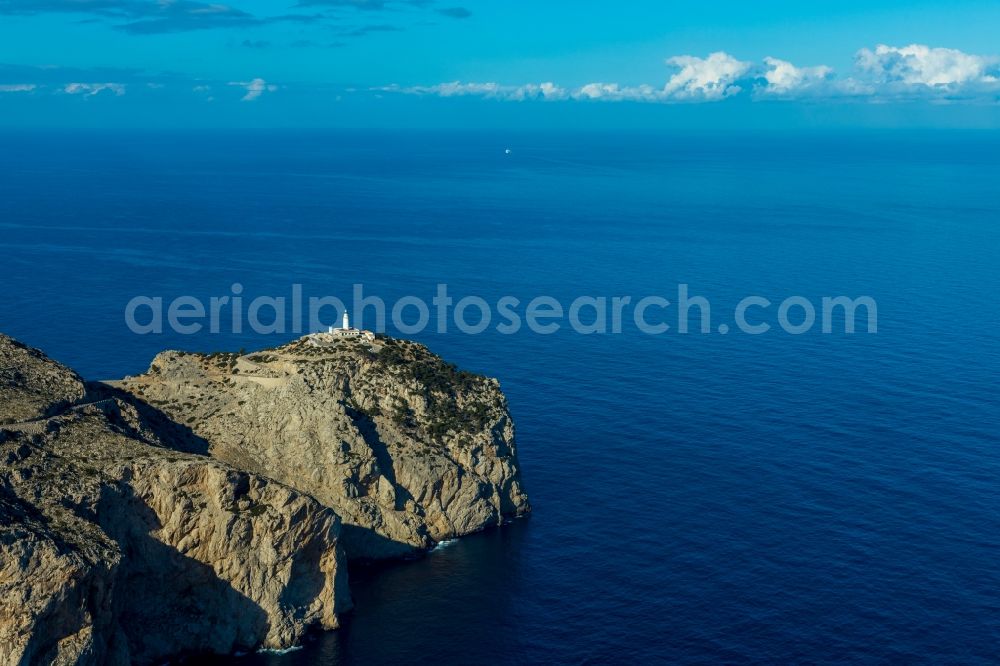 Pollenca from the bird's eye view: Peninsula Formentor with Cape in Pollenca in Balearische Insel Mallorca, Spain