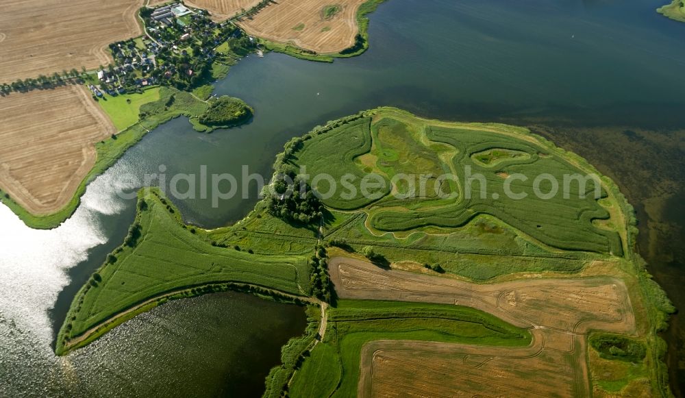 Garz/Rügen from the bird's eye view: View of the peninsula Zudar near Garz/Ruegen on the island Ruegen in Mecklenburg-West Pomerania