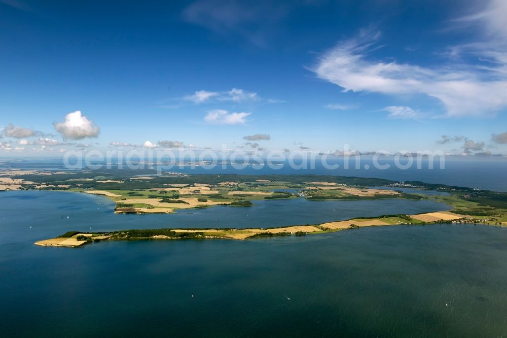 Gager from the bird's eye view: View of the peninsula Moenchgut near Gager on the island Ruegen in Mecklenburg-West Pomerania