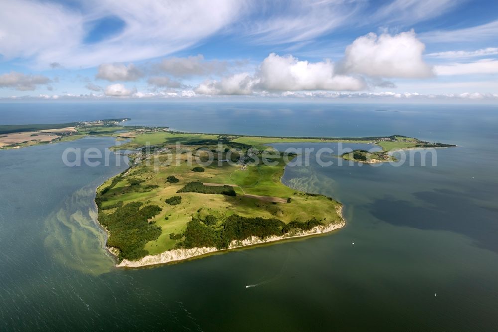 Aerial image Gager - View of the peninsula Moenchgut near Gager on the island Ruegen in Mecklenburg-West Pomerania