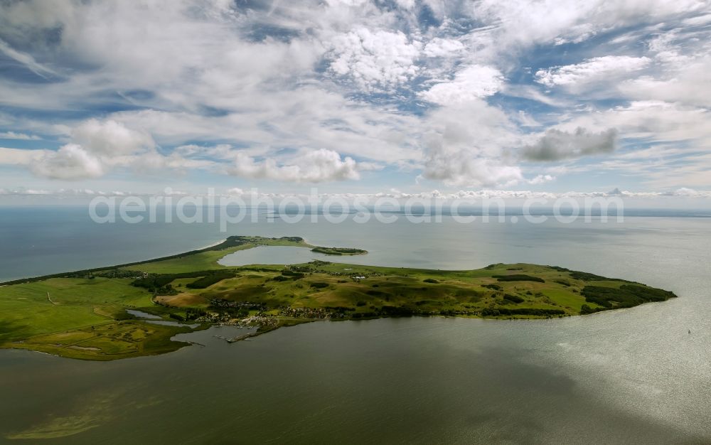 Middelhagen from above - View of the peninsula Moenchgut near Middelhagen on the island Ruegen in Mecklenburg-West Pomerania