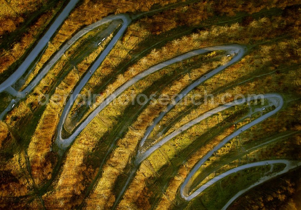 Aerial photograph Bottrop - View of the Halde Beckstrasse in Bottrop in the state North Rhine-Westphalia