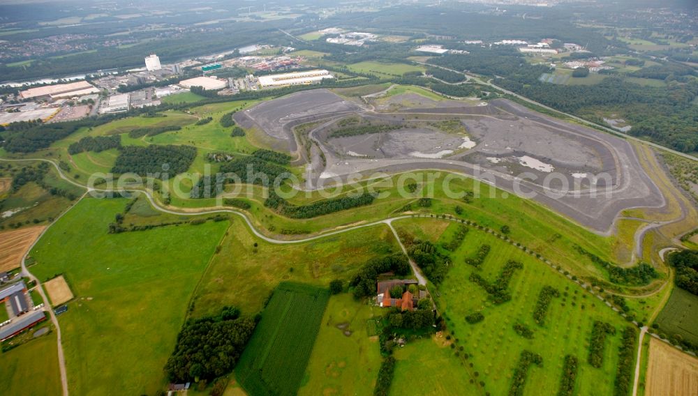 Dorsten from above - View of the acclivity Huerfeld in Dorsten in the state of North Rhine-Westphalia