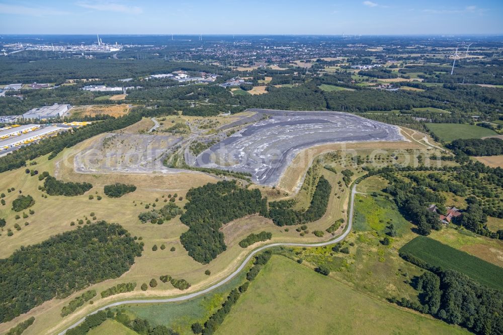 Dorsten from above - Acclivity Huerfeld in Dorsten in the state of North Rhine-Westphalia