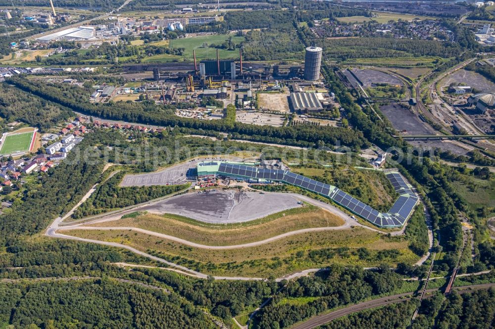 Bottrop from above - Prosper heap on the north side of the Alpincenter in Bottrop in the state of North Rhine-Westphalia, Germany