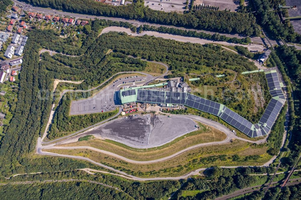 Bottrop from the bird's eye view: Prosper heap on the north side of the Alpincenter in Bottrop in the state of North Rhine-Westphalia, Germany