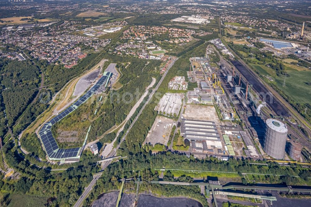 Bottrop from above - Prosper heap on the north side of the Alpincenter in Bottrop in the state of North Rhine-Westphalia, Germany