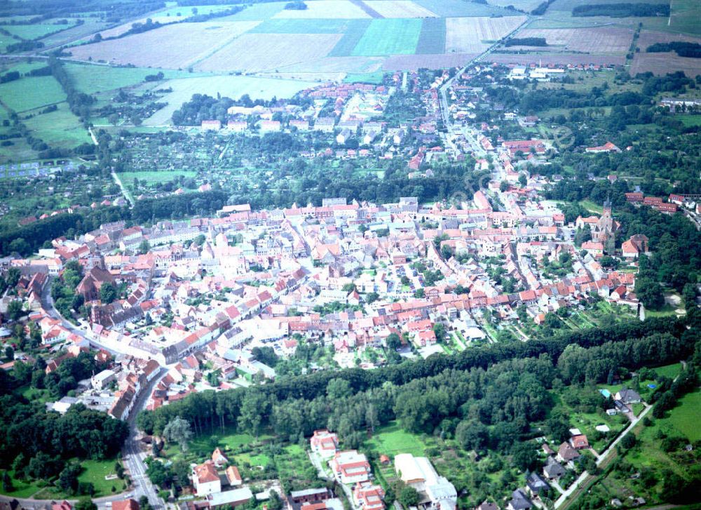 Haldensleben from above - 16.08.2002 Haldensleben in Sachsen - Anhalt