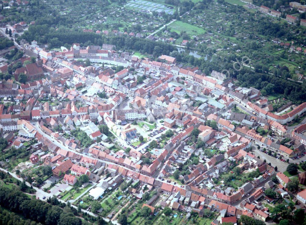 Haldensleben from the bird's eye view: 16.08.2002 Haldensleben in Sachsen - Anhalt