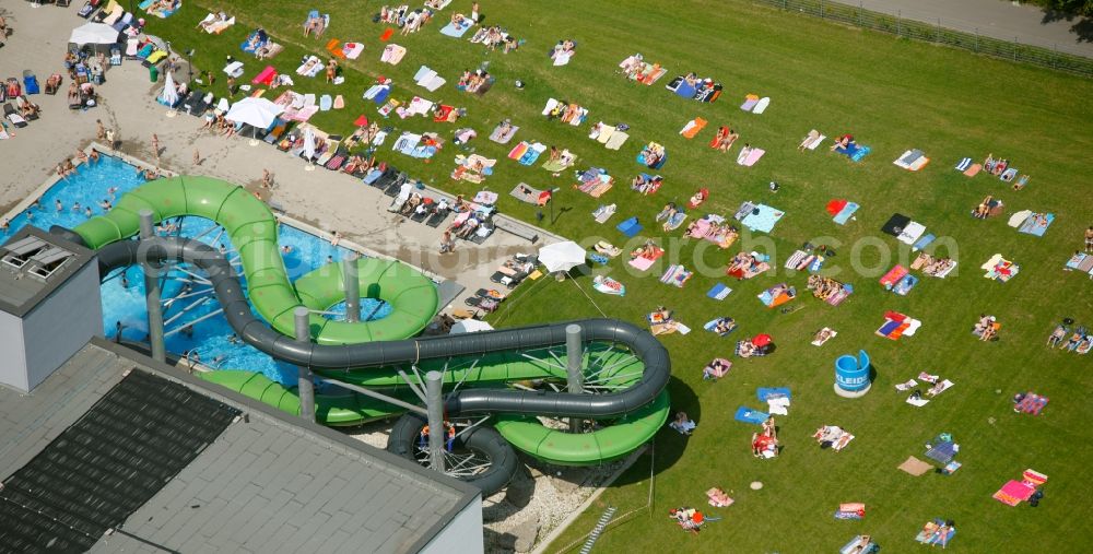 Aerial image Oberhausen - Indoor and outdoor facilities of the recreational facility Aqua Park Oberhausen in Oberhausen in North Rhine-Westphalia