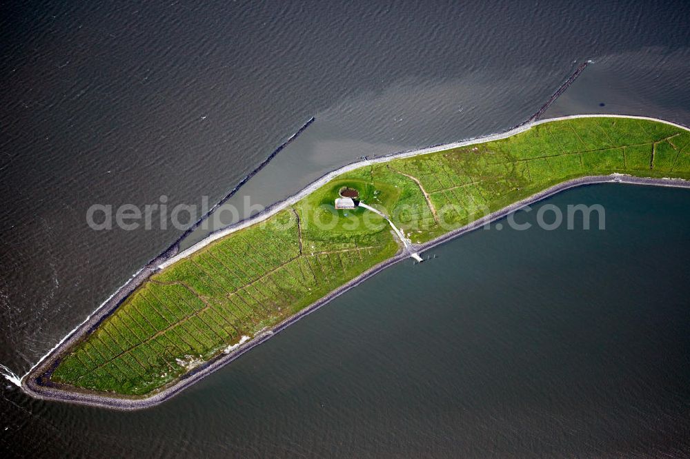 Habel from above - Hallig Habel is the smallest Hallig in the German Wadden Sea, and is a bird sanctuary. It is administered by the Gröde municipality on the neighbouring island