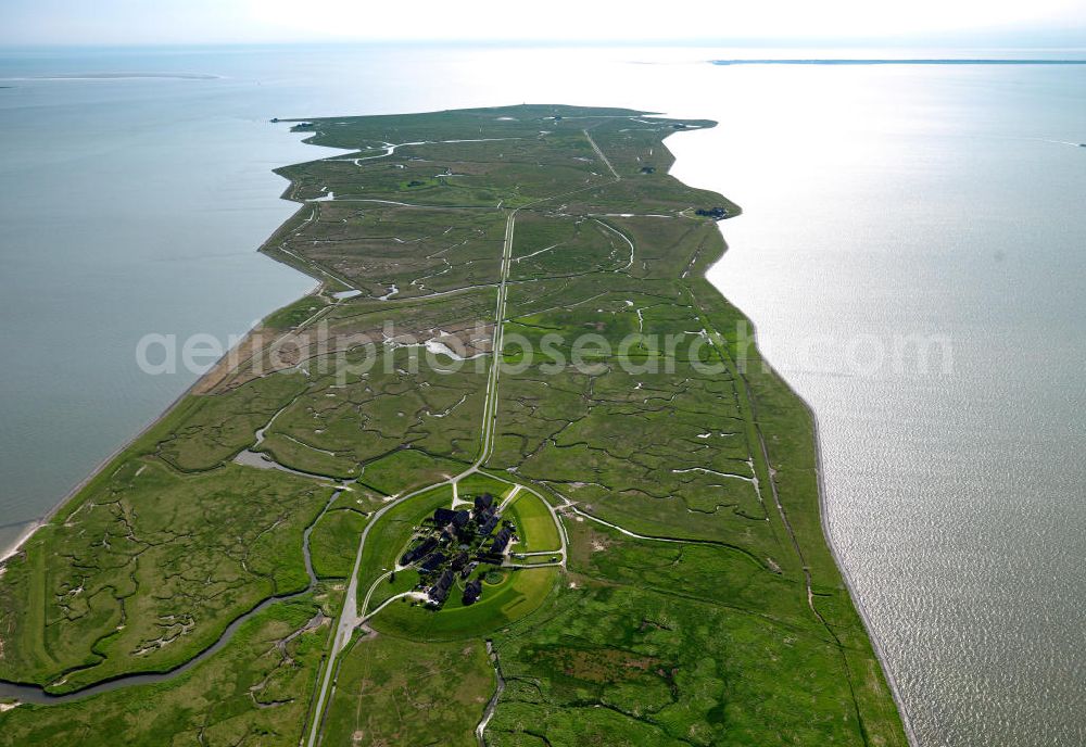 Aerial photograph Langeneß - Langeneß is a municipality in the district of Nordfriesland in Schleswig-Holstein