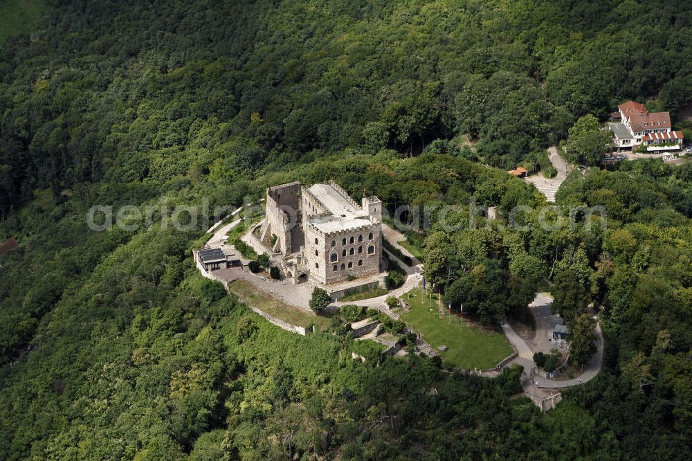 Aerial image Hambach - Das Hambacher Schloss beim Ortsteil Hambach der rheinland-pfälzischen Stadt Neustadt. Es gilt wegen des Hambacher Festes, das dort 1832 stattfand, als Symbol der deutschen Demokratiebewegung. Hambach Castle in the district Hambach of the town of Neustadt. It is because of the Hambach Festival, which took place there in 1832, a symbol of German democracy movement.