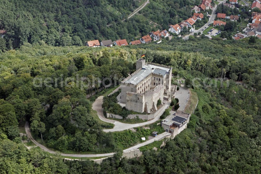 Hambach from the bird's eye view: Das Hambacher Schloss beim Ortsteil Hambach der rheinland-pfälzischen Stadt Neustadt. Es gilt wegen des Hambacher Festes, das dort 1832 stattfand, als Symbol der deutschen Demokratiebewegung. Hambach Castle in the district Hambach of the town of Neustadt. It is because of the Hambach Festival, which took place there in 1832, a symbol of German democracy movement.