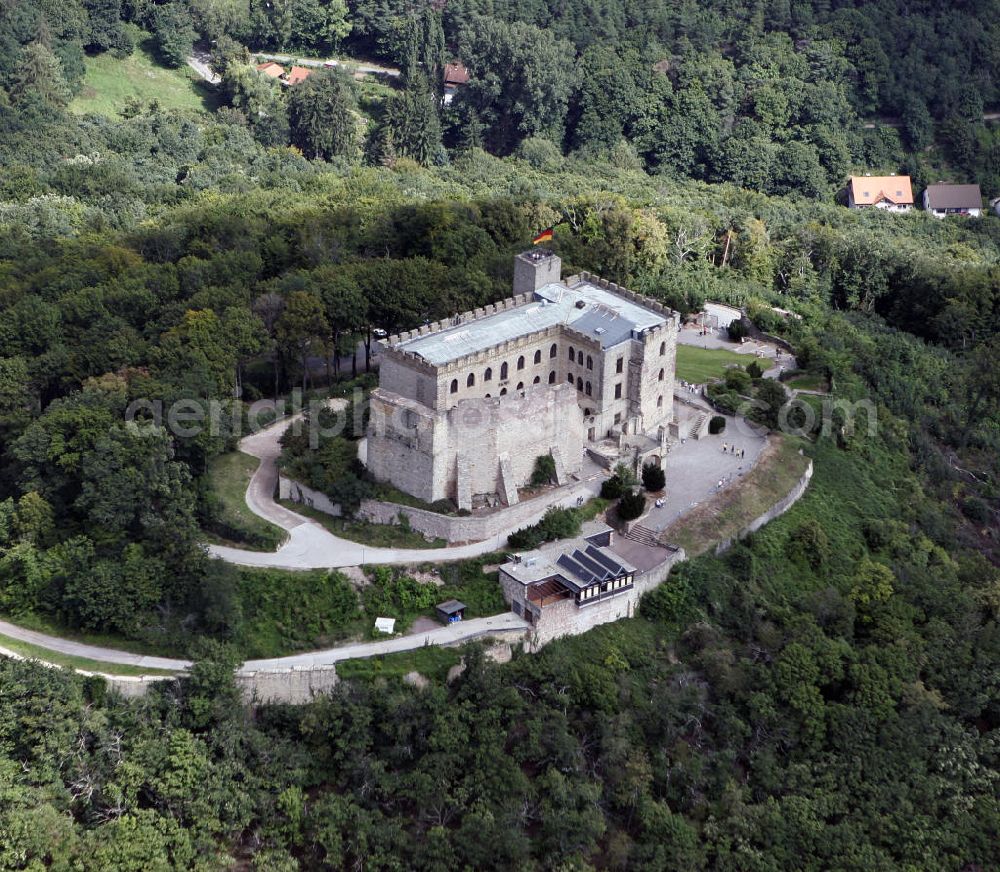 Aerial image Hambach - Das Hambacher Schloss beim Ortsteil Hambach der rheinland-pfälzischen Stadt Neustadt. Es gilt wegen des Hambacher Festes, das dort 1832 stattfand, als Symbol der deutschen Demokratiebewegung. Hambach Castle in the district Hambach of the town of Neustadt. It is because of the Hambach Festival, which took place there in 1832, a symbol of German democracy movement.