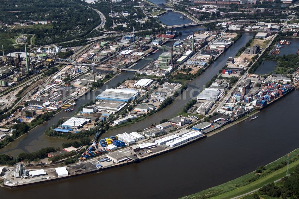 Aerial image Hamburg - View of the port of Hamburg