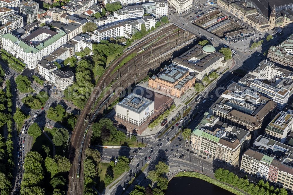 Hamburg from above - The Hamburger Kunsthalle is an art museum in Hamburg, Germany. It consists of three connected buildings located in the city center