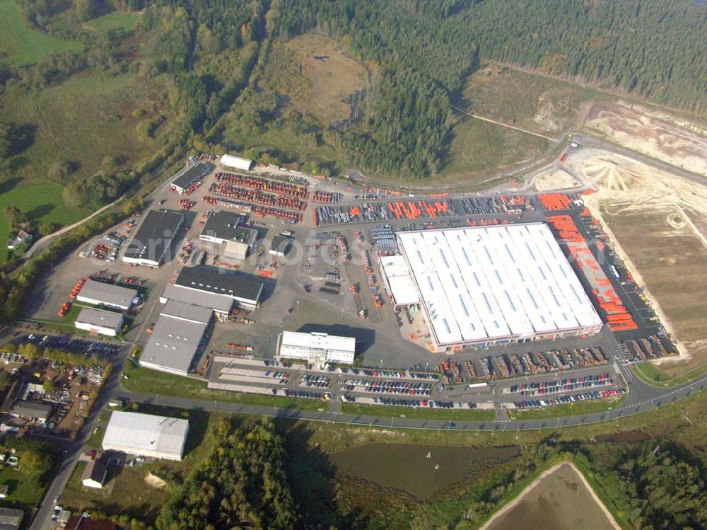 Aerial photograph Tirschenreuth - Gewerbegebiet Wagnerholz in Tirschenreuth mit dem Neubau der HAMM AG. Hamm AG Walzen, Hammstr. 1, 95643 Tirschenreuth Tel. 09631/80-0, Fax: 09631/80-120