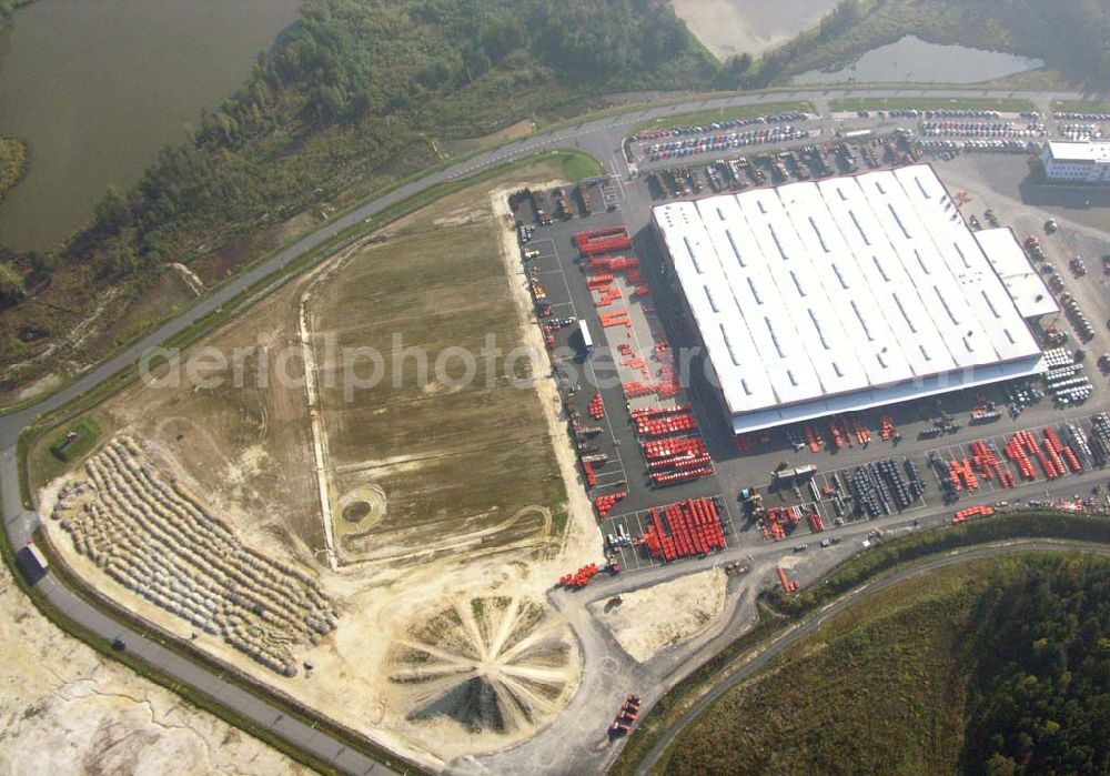 Aerial photograph Tirschenreuth - Gewerbegebiet Wagnerholz in Tirschenreuth mit dem Neubau der HAMM AG. Hamm AG Walzen, Hammstr. 1, 95643 Tirschenreuth Tel. 09631/80-0, Fax: 09631/80-120