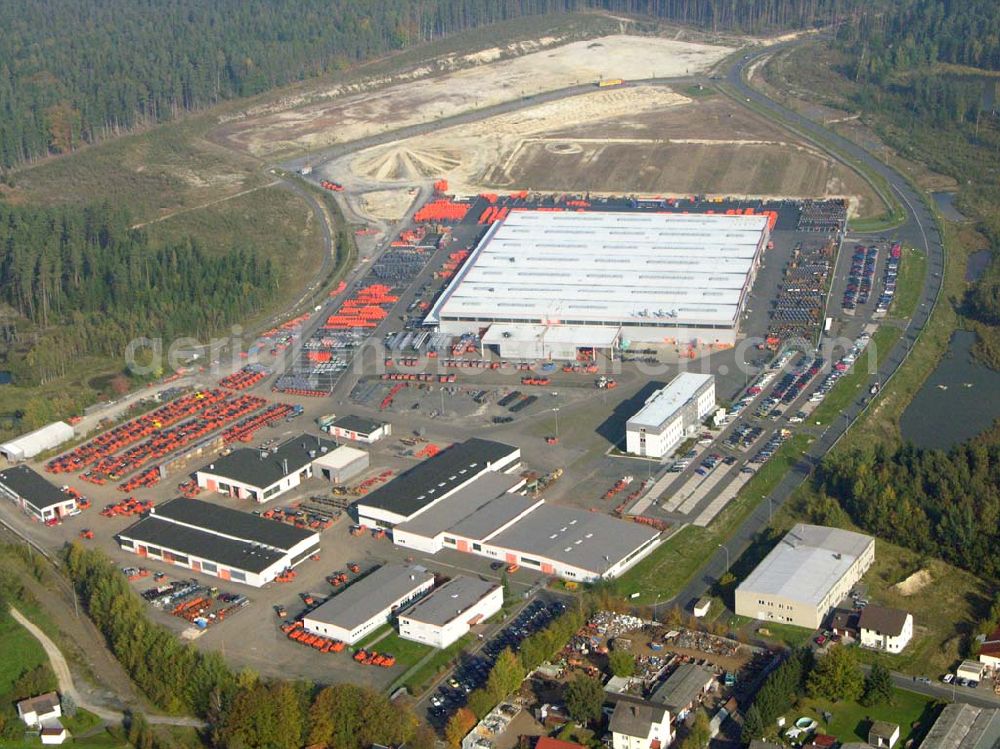 Tirschenreuth from above - Gewerbegebiet Wagnerholz in Tirschenreuth mit dem Neubau der HAMM AG. Hamm AG Walzen, Hammstr. 1, 95643 Tirschenreuth Tel. 09631/80-0, Fax: 09631/80-120