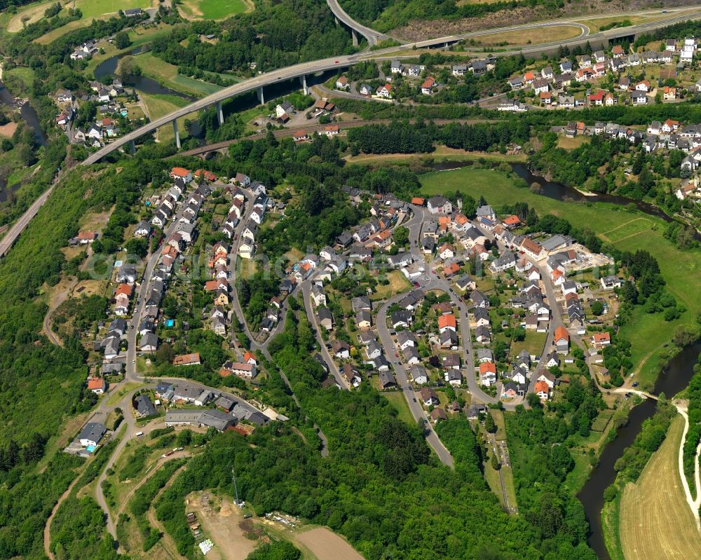 Idar-Oberstein from above - District view of Hammerstein in Idar-Oberstein in the state Rhineland-Palatinate