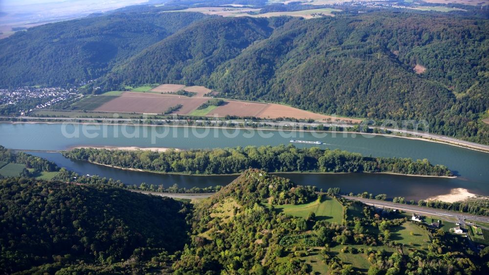 Aerial image Hammerstein - Hammersteiner Werth in the state Rhineland-Palatinate, Germany