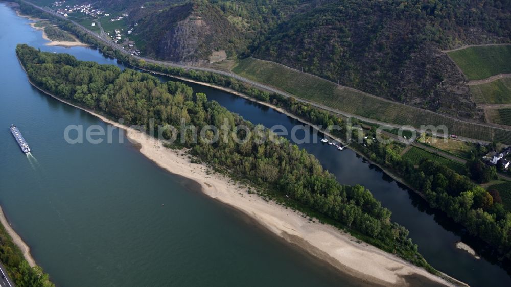 Aerial photograph Hammerstein - Hammersteiner Werth in the state Rhineland-Palatinate, Germany