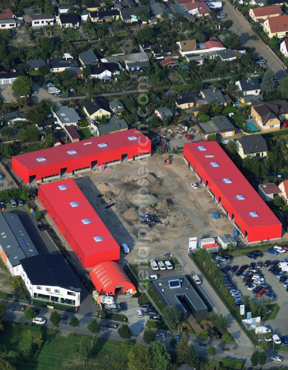 Potsdam from above - View of the new construction of the artisan and business park in Babelsberg in Potsdam in the state Brandenburg