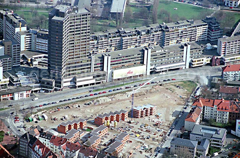 Aerial image HANNOVER - , Neubau von Eigentumswohnungen, Läden, Tiefgaragen, ARGE Stephanusstraße 10-14, 30449 Hannover durch Grundlach-Gruppe <