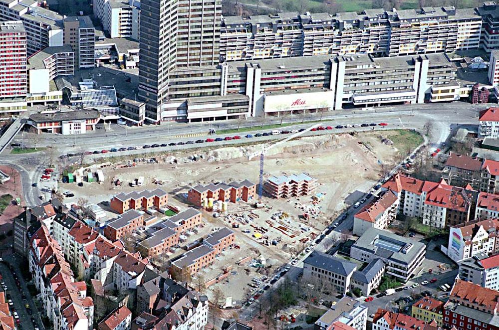 Aerial photograph HANNOVER - , Neubau von Eigentumswohnungen, Läden, Tiefgaragen, ARGE Stephanusstraße 10-14, 30449 Hannover durch Grundlach-Gruppe <