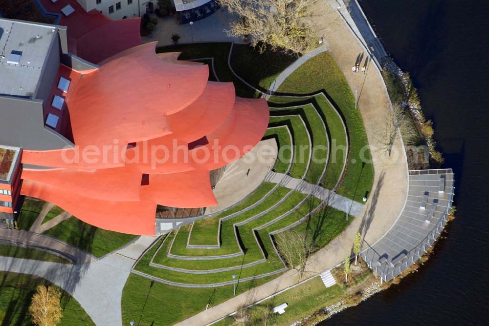 Potsdam from above - Blick auf das Hans Otto Theater in der Schiffbauergasse 11, 14467 Potsdam - Telefon: (0331) 981 18 - http://