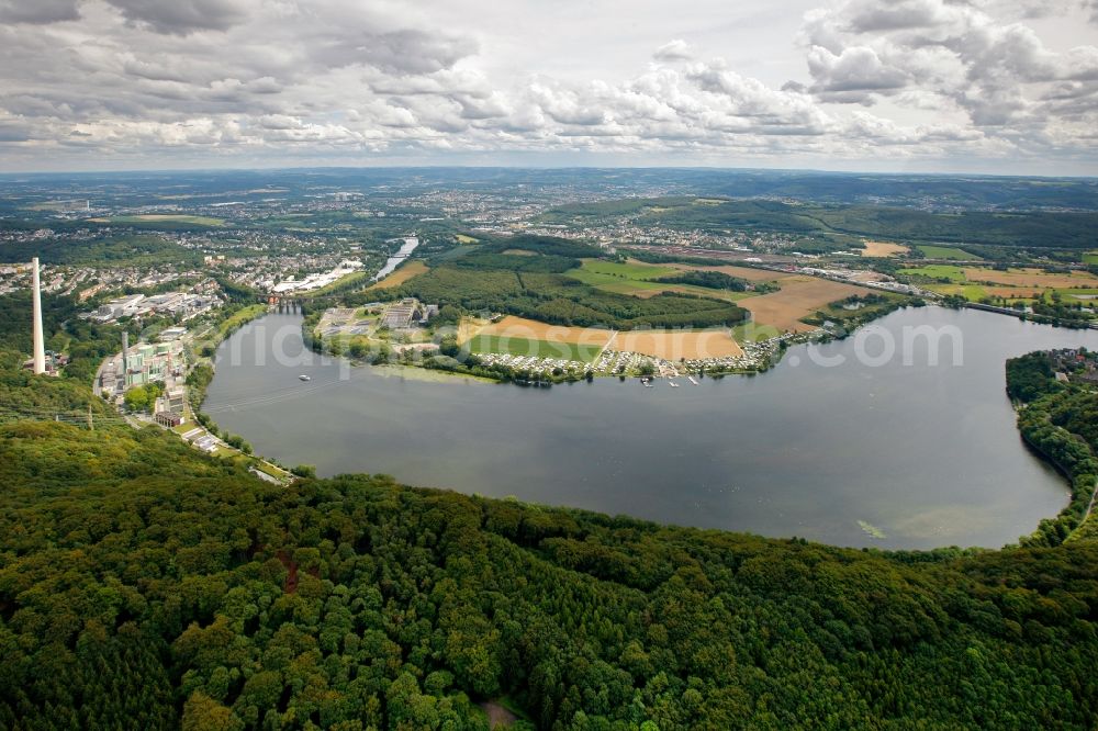 Hagen from the bird's eye view: View of the Harkortsee near Hagen in the state of North Rhine-Westphalia