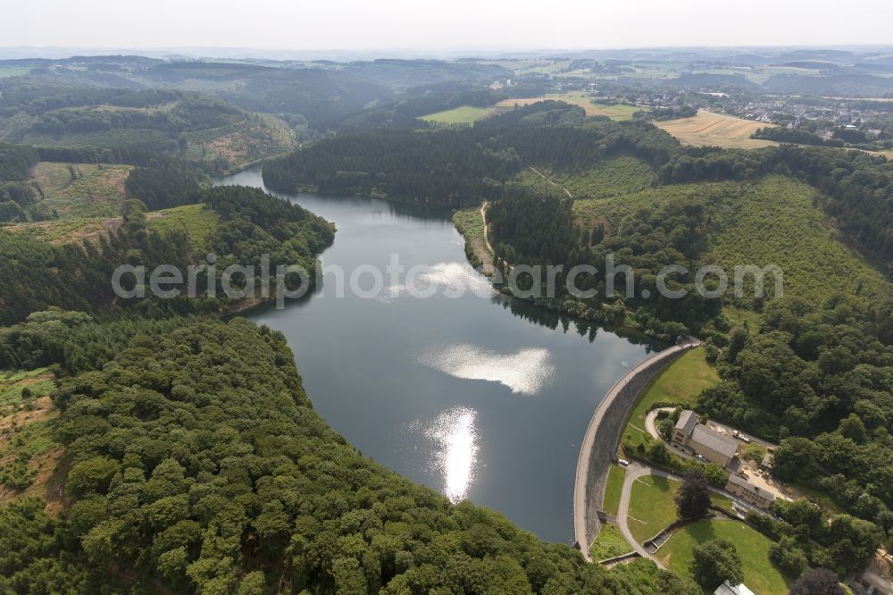 Aerial image Hagen OT Haspe - Hasper dam in the village district haspe of Hagen in North Rhine-Westphalia