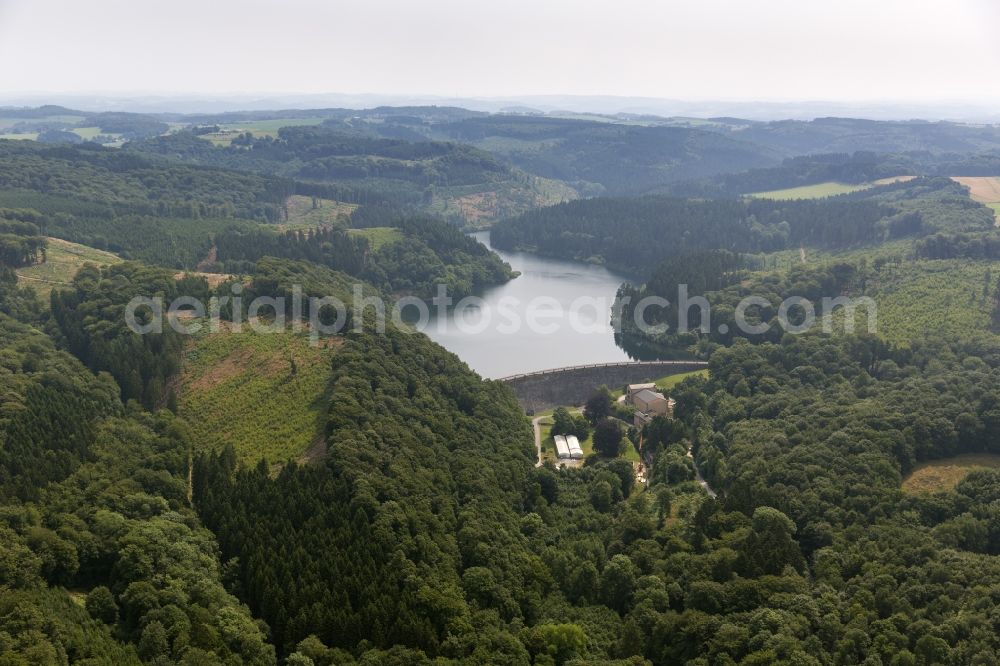 Hagen OT Haspe from above - Hasper dam in the village district haspe of Hagen in North Rhine-Westphalia