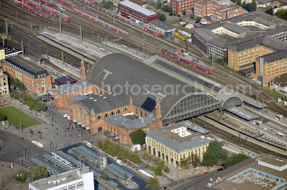 Bremen from above - Blick auf den Bremer Hauptbahnhof. View to the main railway station in Bremen.