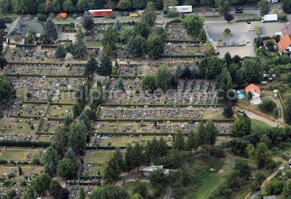 Aerial photograph Heilbad Heiligenstadt - Main cemetery of Heilbad Heiligenstadt in Thuringia