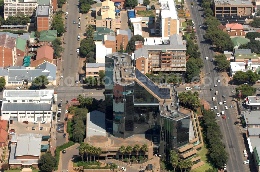 BLOEMFONTEIN from above - Head office of the municipal administration of Mangaung in Bloemfontein. Mangaung is a municipality in the South African province Free State