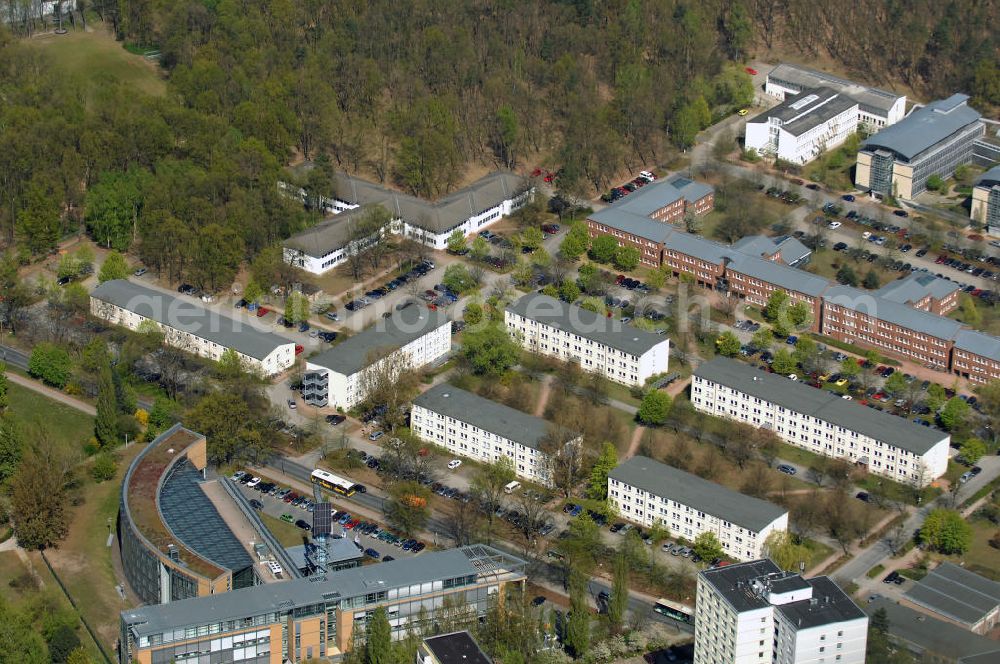 Aerial photograph POTSDAM - Blick auf den Hauptsitz des Landesbetrieb Straßenwesen Brandenburg (LS) an der Steinstraße 104-106 in 14480 Potsdam, Telefon: 0331 2334-274, Fax: 0331 2334-282 E-Mail: P.PoststelleLS@ls.brandenburg.de