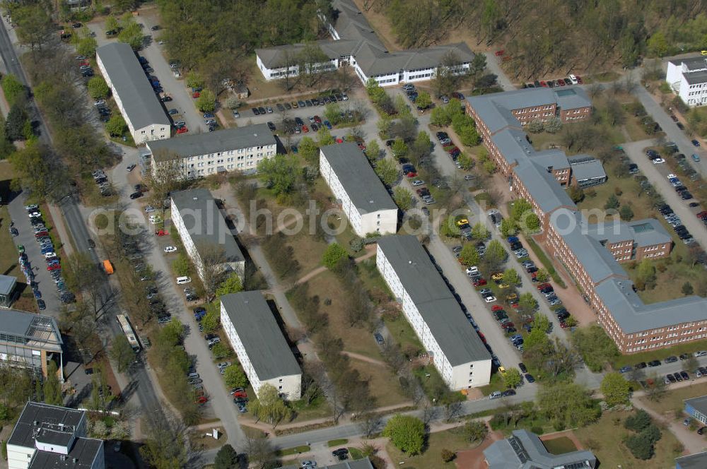 POTSDAM from above - Blick auf den Hauptsitz des Landesbetrieb Straßenwesen Brandenburg (LS) an der Steinstraße 104-106 in 14480 Potsdam, Telefon: 0331 2334-274, Fax: 0331 2334-282 E-Mail: P.PoststelleLS@ls.brandenburg.de