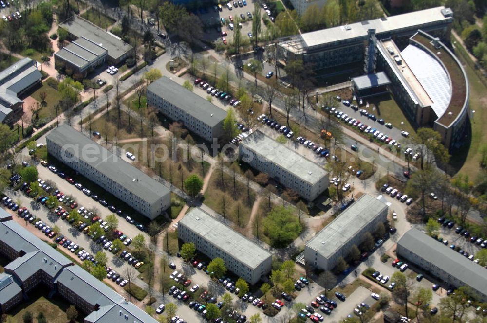 Aerial photograph POTSDAM - Blick auf den Hauptsitz des Landesbetrieb Straßenwesen Brandenburg (LS) an der Steinstraße 104-106 in 14480 Potsdam, Telefon: 0331 2334-274, Fax: 0331 2334-282 E-Mail: P.PoststelleLS@ls.brandenburg.de