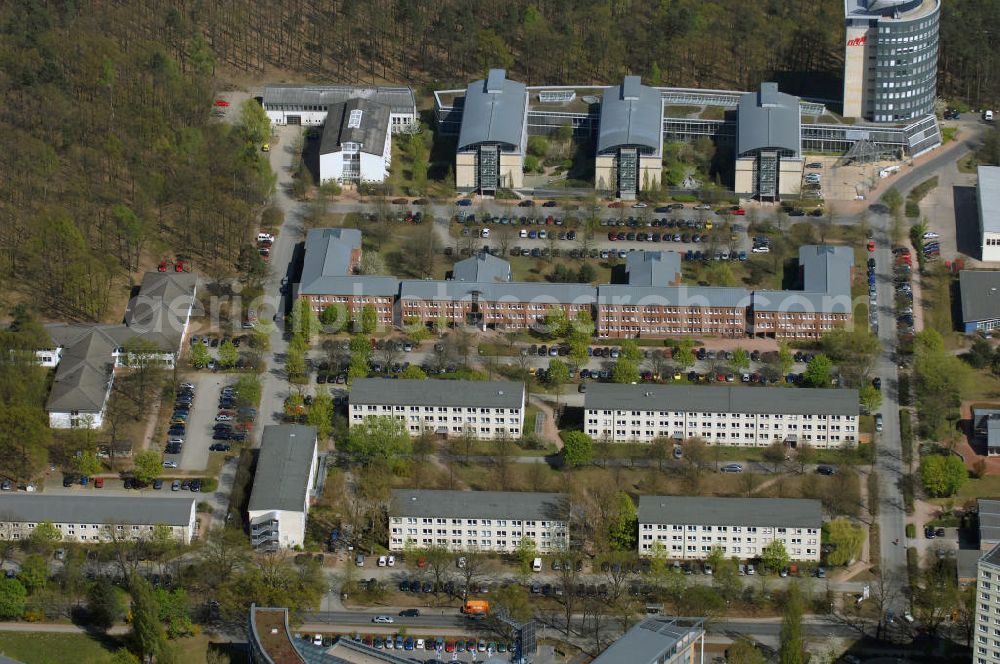 Aerial photograph POTSDAM - Blick auf den Hauptsitz des Landesbetrieb Straßenwesen Brandenburg (LS) an der Steinstraße 104-106 in 14480 Potsdam, Telefon: 0331 2334-274, Fax: 0331 2334-282 E-Mail: P.PoststelleLS@ls.brandenburg.de