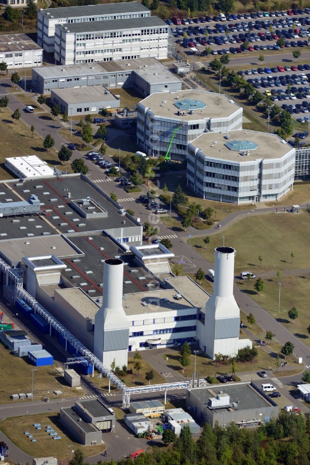 Aerial photograph Blankenfelde-Mahlow - View at the headquarters of Rolls Royce Germany and the Rolls-Royce Mechanical Test Operations Centre in the commercial area Eschenweg in the local part Dahlewitz in Blankenfelde-Mahlow in Brandenburg