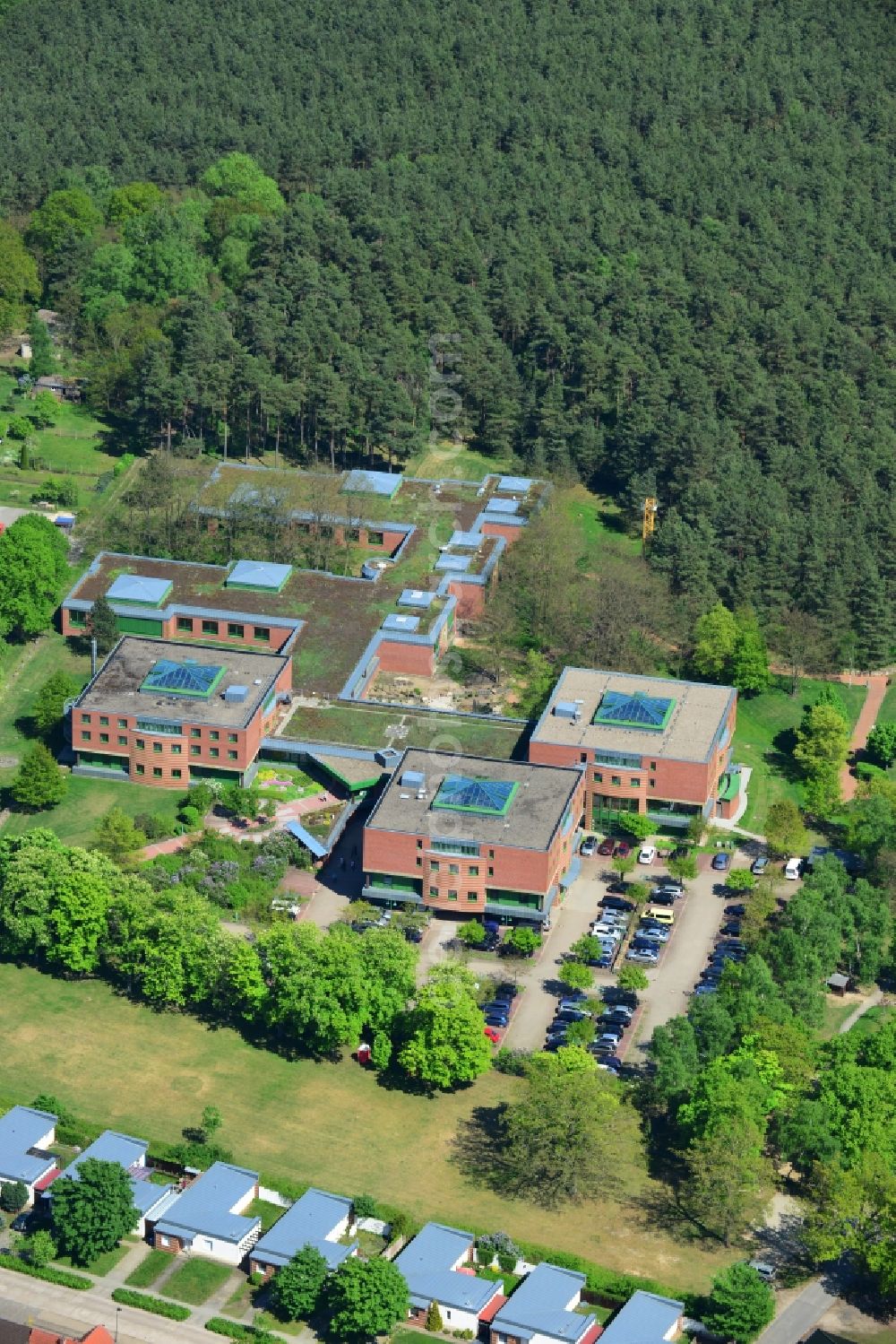 Bad Wilsnack from the bird's eye view: View of the permanent establishment House of working safety of the northern german metal professional association in Bad Wilsnack in Brandenburg.